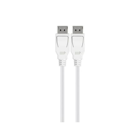 Monoprice DisplayPort 1.4 Cable - 6 Feet - White, 8K Capable, UHD, HDR, HBR3, DSC 1.2, 32.4Gbps, Compatible to PC, Laptop, TV - Select (Best Cable Tv Series Ever)