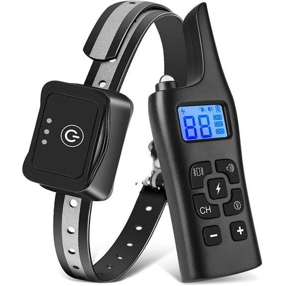Remote Dog Shock Training Collar Rechargeable Waterproof LCD Pet Trainer