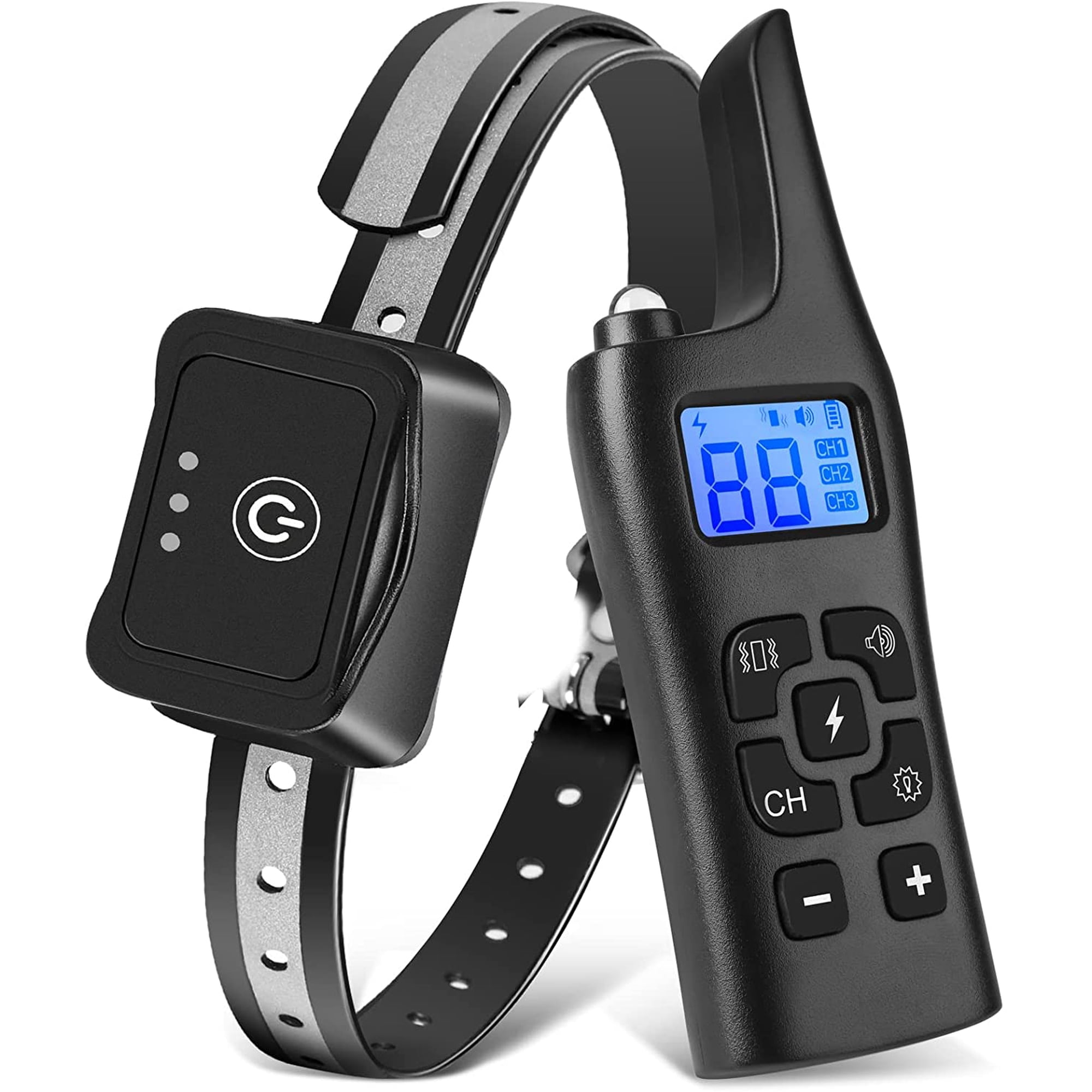 Remote Dog Shock Training Collar Rechargeable Waterproof LCD Pet Trainer