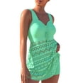 thumbnail image 2 of Liacowi Plus Size Tankini Swimsuit for Women Lace Tummy Control Bathing Suit Sleeveless Push-up Tops High Waist Shorts, 2 of 5