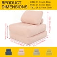 thumbnail image 3 of PAPROOS Bean Bag Chair for Adults, Corduroy Bean Bag Lounger, Convertible Floor Sofa Bed, Comfy Lounge Chair with Back Support for Bedroom, Dorm, Game Room and Living Room, Pink, 3 of 12
