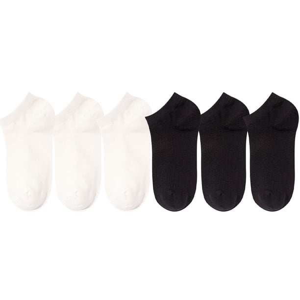 Calcetines ultrafinos de bambú para mujer, sin mangas, transpirables, de tobillo bajo, desodorante, soporte para el arco, calcetines de malla, 6 pares