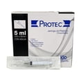thumbnail image 1 of 100 pz Jeringa PROTEC 5ml 22gX 32mm de Plastico Desechable con Aguja Esteril Sin Latex, 1 of 1