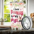 thumbnail image 5 of Pig Gifts Tumbler, Gifts For Pig Lovers Women, Girls Freaking Love Pigs Gift Cute Mug Pink Coffee Mugs Cup Funny Birthday Christmas Valentines 20oz Insulated Stainless Steel With Lid, 5 of 7