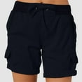 thumbnail image 2 of Jean Shorts for Women Plus Size Club Travel Outfits Bride Women Casual Elastic Waist Pocket Cargo Shorts Spring Fashion Hiking Outdoor Casual Shorts, 2 of 8