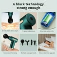 thumbnail image 4 of Portable Electric Massage Gun With LCD, 1200mAh Rechargeable Lithium Battery, 4 Accessories, 6-speed Deep Tissue Massage, Suitable For Body, Back, Neck - USB Charging, 4 of 13