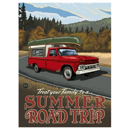 Summer Road Trip Pickup Road Trip Hills Giclee Art Print Poster by Paul A. Lanquist (9