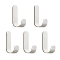 thumbnail image 2 of Stick on Adhesive Wall Hooks, No Drill Self Mount Hangers for Bathroom Kitchen Door Use, 2 of 6