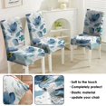 thumbnail image 4 of Floral Dining Chair Covers 4 Pack Lovely Peony and Hummingbird Design Washable Polyester Stretch Slipcovers Removable Seat Protector for Modern Home Decor, 4 of 6