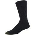 thumbnail image 4 of Medias GOLDTOE 656S de algodón tipo crew para deporte, 6 pares, negras, talla XL, 4 of 5