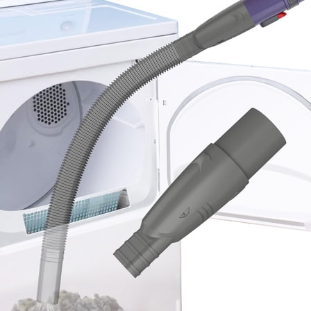 Dryer Vent Cleaning Kit for Vacuum, 3.5ft Lint Removal Tool for Hard-to-Reach Areas in Dryer and Washing Machine, Gray
