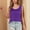 Purple, variant on HOZADOIE Tank Tops for Women Satin Spring Summer Sleeveless Stylish Solid Color Crew Neck Camisole Loose Fit Breathable Daily Casual Wear Versatile Loungewear Tunic Shirts