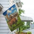 thumbnail image 3 of America Forever Farm Cow Red Barn Summer House Flag 28 x 40 inches American Country Life Farm Animal Bull Buffalo Double Sided Seasonal Yard Outdoor Decorative Rustic House Flag, 3 of 5