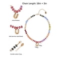 thumbnail image 4 of Time and Tru Goldtone Multicolored Bead Initial "U" Necklace, 4 of 6