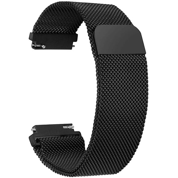 Milanaise Watch Strap 20mm Smart watch Stainless Steel Bracelet With Magnetic Clasp - Black