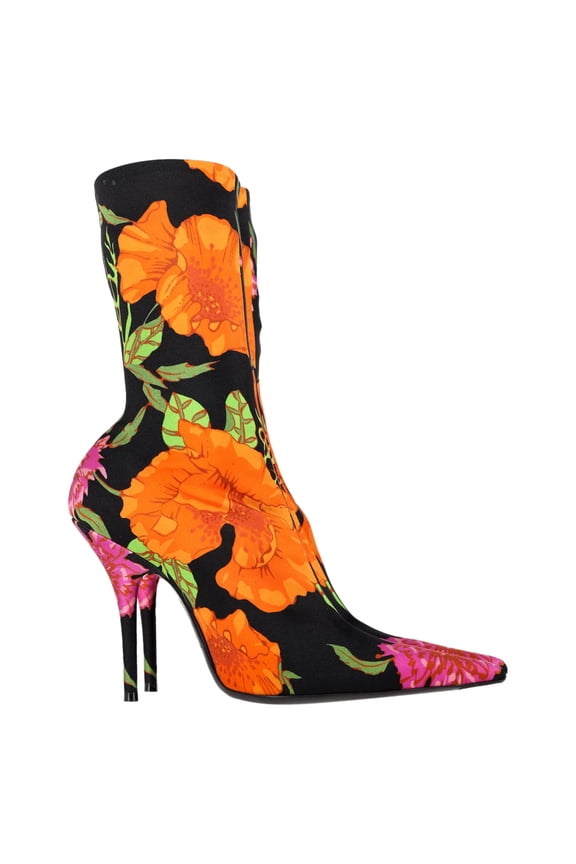 Pre-Owned Balenciaga Floral Printed Sock Boots in Multicolor Neoprene