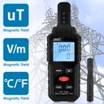 thumbnail image 3 of AMERTEER Electromagnetic Radiation Detector Professional 3 in 1 Handheld EMF Reader Portable EMF Meter with Sound Light Alarm Digital LCD EMF Tester for Home, 3 of 9