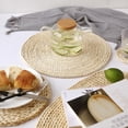 thumbnail image 6 of Ludlz Rattan Weave Round Oval Placemat Dining Table Heat Insulation Mat Kitchen Decor, 6 of 8
