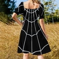 thumbnail image 3 of Spider Web - Black Sleeveless Dress Women's dresses Women's summer dresses long sleeve dresses, 3 of 6