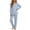 Sky Blue, variant on BXJX Girls Outfit Sets Size 10-12 T, 2 PC Long Sleeve Casual Crew Neck Pullover Tops and Pants Sets Pink