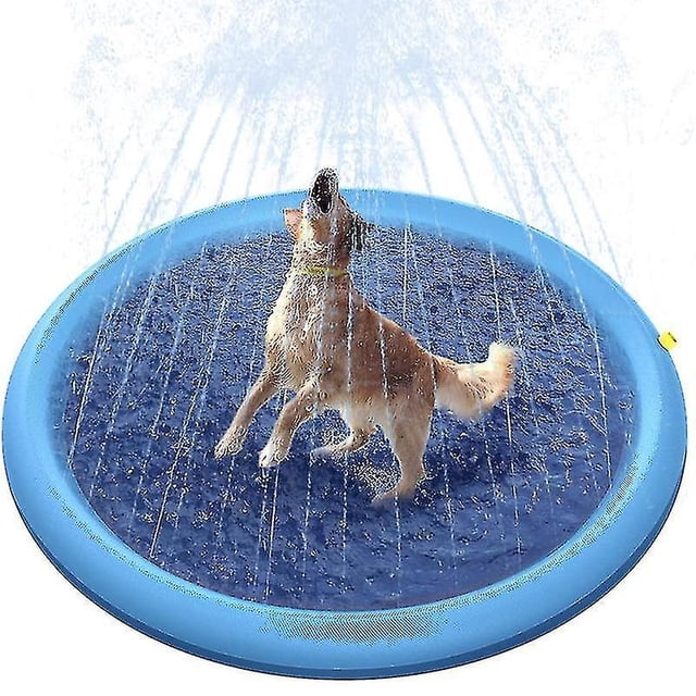 Almohadilla inflable para refrigeración de mascotas, 170 cm, color azul