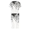 thumbnail image 5 of Women’s Floral Capri Pajama Set – Short Sleeve Lounge Set (2025 Spring/Summer Cozy Essential), 5 of 6
