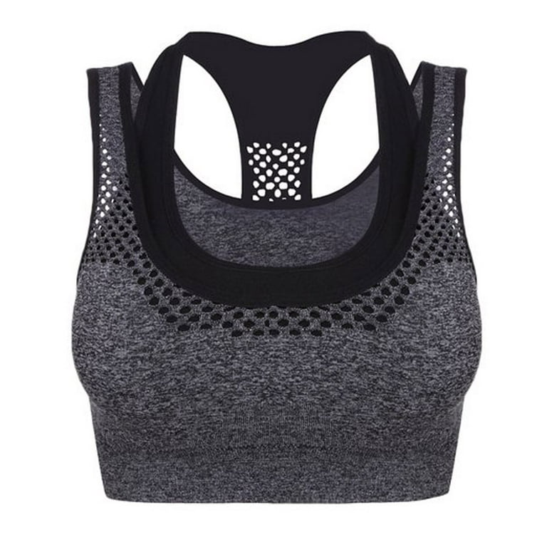 Racerback Bra, Girls Sports Bra, Racerback Sports Bras for Women, Seamless  High Impact Support for Yoga Gym Workout Fitness, Sports Activewear Bra  Double Layer Seamless Pullover 