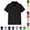 Black, variant on Boys' School Uniform Short Sleeve Polo Shirt, Button Closure, Comfortable & Soft Pique Fabric,Light Blue,7-8