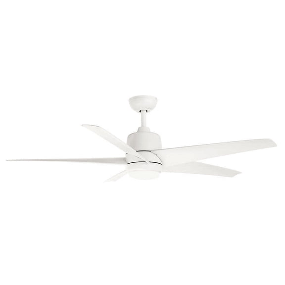 Mena 54 in. White LED Indoor/Outdoor Matte White Ceiling Fan