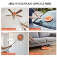 thumbnail image 6 of Wall Cleaner Mop with Long Handle, 74.8 Inch Round Dust Mop Set for Wall and Ceiling Cleaning, 360 Degree Rotatable, Includes 4 Sections Stainless Steel Rods & 4 Washable Microfiber Pads, 6 of 8