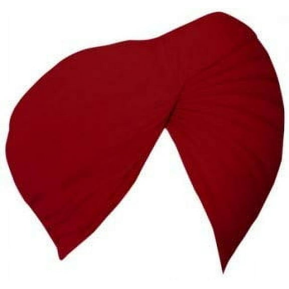Sikh Cotton Turban For Men |S-Red Color | 5Mts Punjabi Pagri (Unstitched Rubia Voile) By Indian Collectible