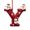 thumbnail image 2 of Luxcidy Personalized Christmas Ornaments-Personalized A-Z Letter Ornaments for Christmas Tree, Snowman Christmas Ornaments, Cute Flat Christmas Tree Letter Decoration Gift for Kids(Y), 2 of 6