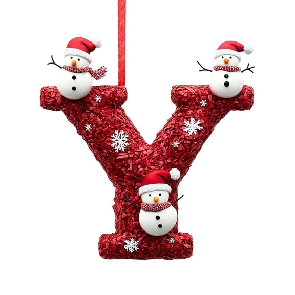 Deeceymbur Set of 26 Acrylic Christmas Alphabet Ornaments for Tree Home Decoration Personalized Hanging Decor Holiday Motifs