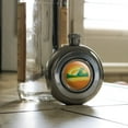 thumbnail image 2 of Gumby Stretching That's A Stretch Exercise Round Stainless Steel 5oz Hip Drink Flask, 2 of 3