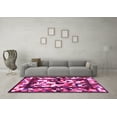thumbnail image 3 of Ahgly Company Indoor Round Abstract Pink Contemporary Area Rugs, 3' Round, 3 of 4