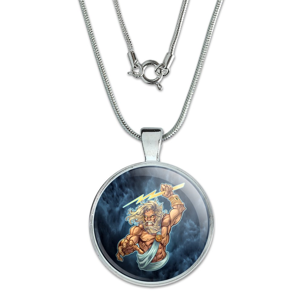 Graphics and More Zeus Greek God Mythology Lightning 1" Pendant with