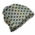 thumbnail image 1 of Geometric Unisex Beanie, Hexagonal Overlapping, Hiking Outdoors, Black Sky Blue Yellow, by Ambesonne, 1 of 1