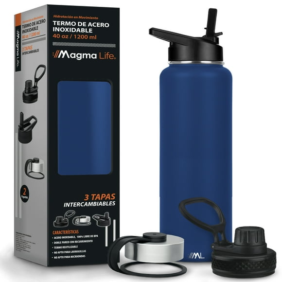 Termo para Café y Agua Magma Life Acero Inoxidable 40 Oz 1200 ml Azul Navy