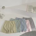 thumbnail image 6 of YunPes Toddlers Plain Cotton Pajama Set Breathable Short Sleeve Crew Neck Top and Shorts Soft Loose Fit 2 Piece Outfit, 6 of 8
