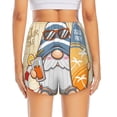 thumbnail image 4 of Vsdgher Hello Summer Cute Gnome Print Women's Running Double Layer Shorts High Waisted with Pockets Elastic Yoga Workout Athletic Gym Sports, 4 of 8