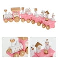thumbnail image 4 of icolorfuled Pink Christmas Train Decoration for Festive Desktop Decor Density Board 1pc, 4 of 6