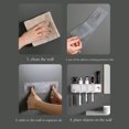 thumbnail image 6 of Toothbrush Holders For Bathrooms, Toothbrush Wall Mounted With Toothpaste Dispenser，With Toothbrush Cup,Tray Bathroom Toothbrush Toothpaste Dispenser, Usupdd 2025 Toothbrush Holders For, 6 of 6