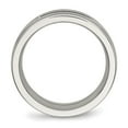 thumbnail image 2 of Stainless Steel Polished w/Black CZ 8mm Grooved Band, 2 of 8