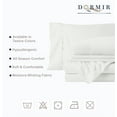 thumbnail image 4 of Dormir Fine Linen Set of 2 Pillow Cases, 100% Cotton, 400 Thread Count Sateen, King 20"x40", White, 4 of 5