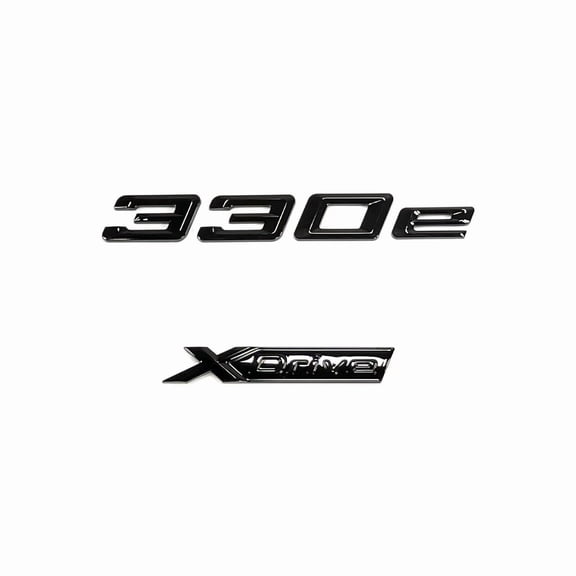 Gloss Black Rear Trunk Emblem Badge Number Letter Decal 330e XDrive