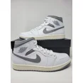 thumbnail image 2 of Ni - ke Ni - ke Air Jordan 1 Mid Shoes "Stealth" White Gray 554724-135 Men's Sizes New, 2 of 5