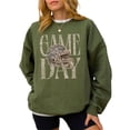 thumbnail image 5 of Game Day Camo Football Crewneck Sweatshirt for Men and Women, Army Green Sweatshirt, M, 5 of 8