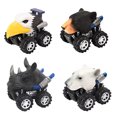 thumbnail image 2 of Coches de juguete con forma de dinosaurio HUOGUO, 4 piezas, retráctil, para niños de 3 a 7 años, 2 of 5