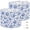 Color 1, variant on Drum Lampshades Set of 2 Pagoda Garden Floral Border Blue Water Landscape Oriental Architecture 13"x13"x10" Light Shade for Table Lamps Floor Lamp Shades Replacement Assembly Required