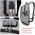 thumbnail image 5 of Deago Laptop Backpack, Business Anti Theft with lock Waterproof Travel Backpack with USB Charging Port for Laptops up to 17 inches (Gray), 5 of 9